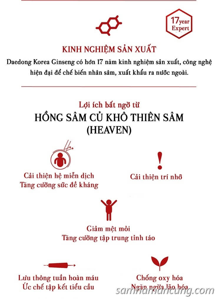 Thiên Sâm (Heaven – Sâm Tiên) Daedong số 30 