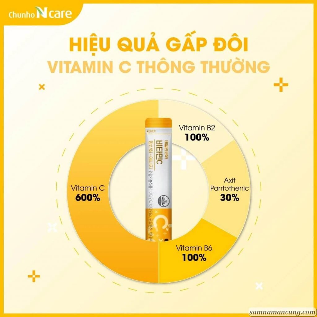 Bột Vitamin C Chunho Thượng Hạng 100 Gói