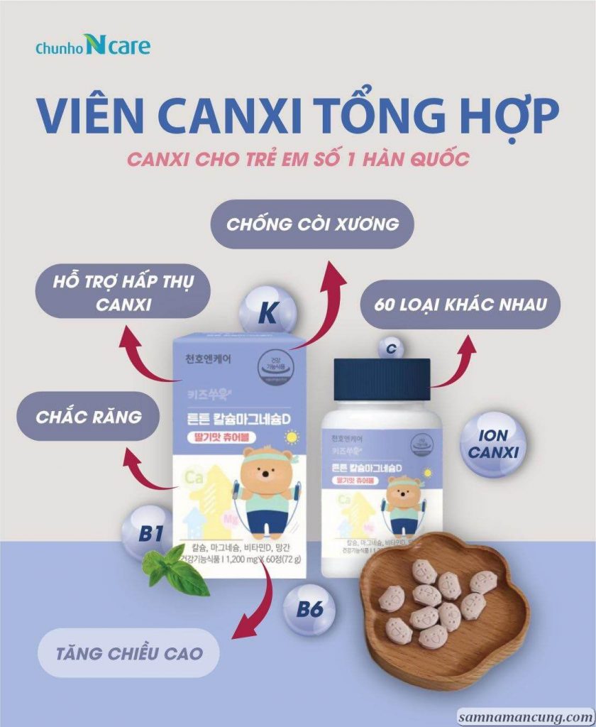 Viên Canxi Tổng Hợp Chunho Cho Trẻ