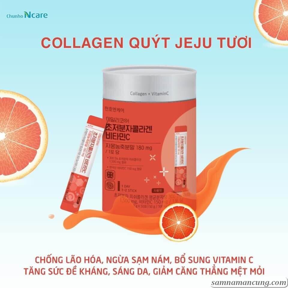 Collagen Quýt Jeju Tươi Chunho Ncare chống lão hóa