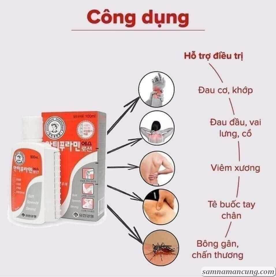 Dầu Nóng Xoa Bóp Antiphlamine Hàn Quốc 100ml Yuhan