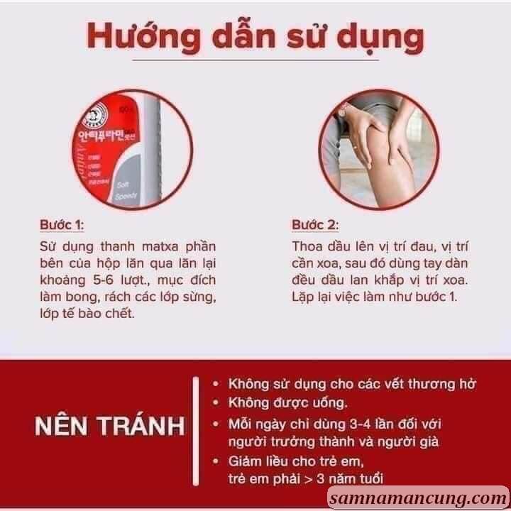 Dầu Nóng Xoa Bóp Antiphlamine Hàn Quốc 100ml Yuhan