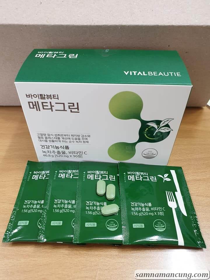 Viên Uống Trà Xanh Giảm Cân VB Vital Beautie Meta Green