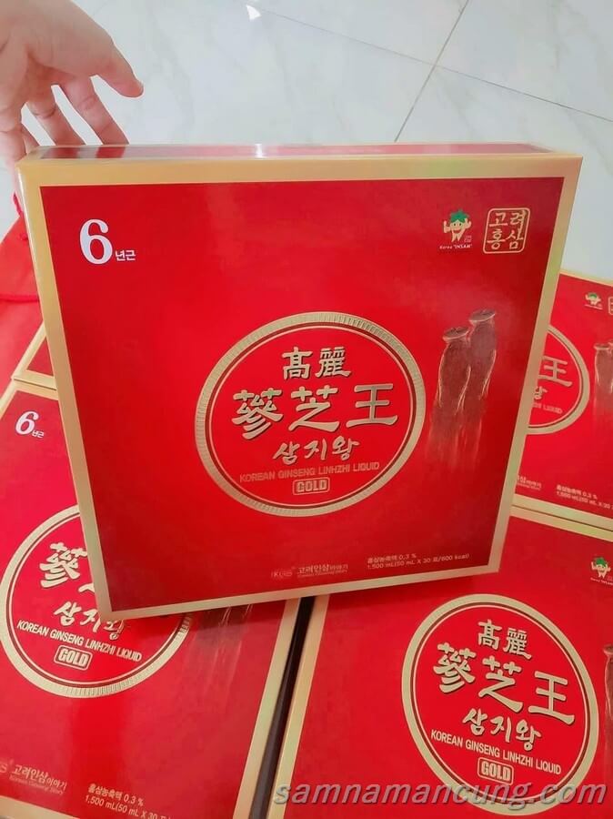 Nước Hồng Sâm Linh Chi KGS Korean Ginseng Linhzhi Liquid Gold 60 Gói x 50ml