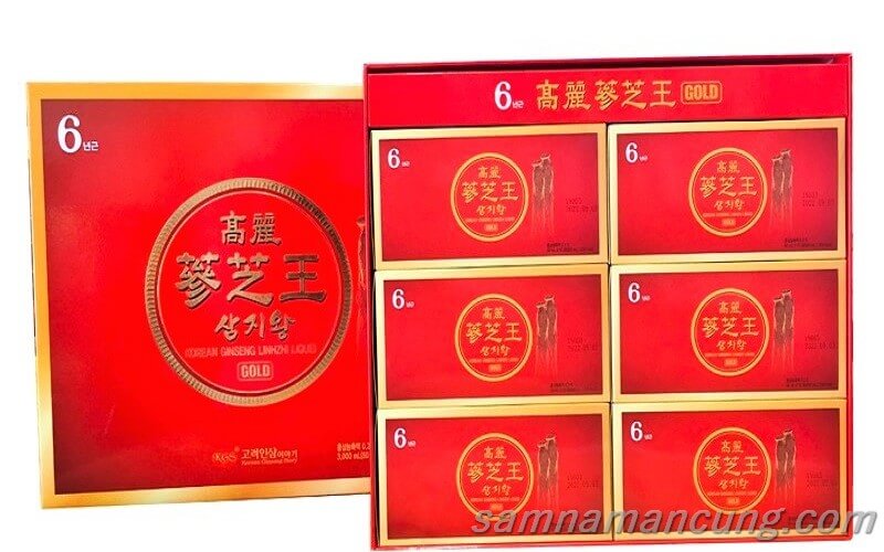 Nước Hồng Sâm Linh Chi KGS Korean Ginseng Linhzhi Liquid Gold 60 Gói x 50ml