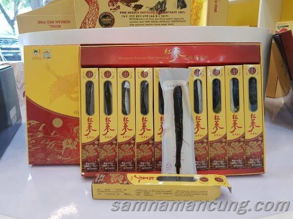 Hồng sâm nguyên củ tẩm mật ong 300gram Daedong