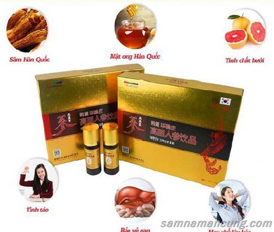 Nước tăng lực hồng sâm Daedong hộp 8 lọ